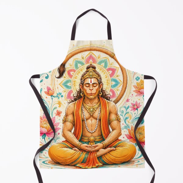 Item preview, Meditating Hanuman | Spiritual Yoga Mandala Art designed and sold by ravuh.