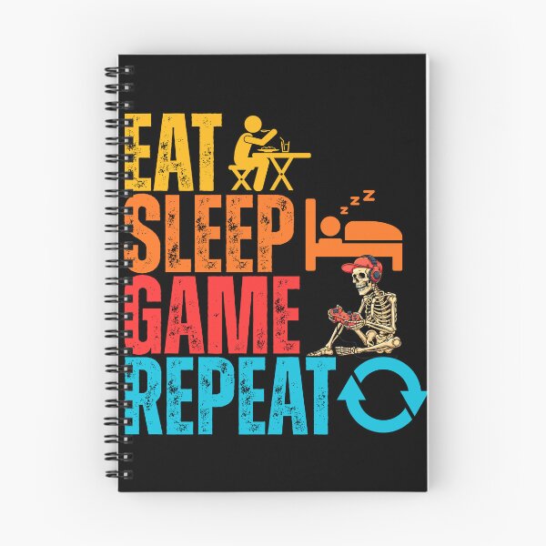 Item preview, Funny Gamer Skeleton - Eat, Sleep, Game Repeat designed and sold by legendaryskins.