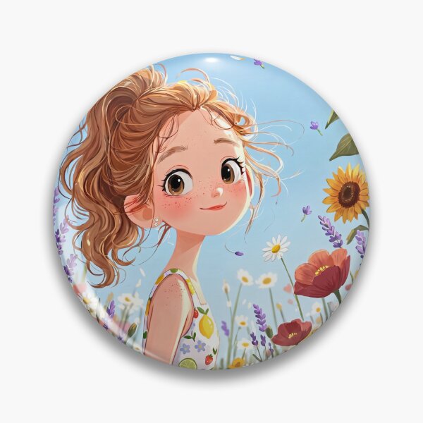 Item preview, The Summertime Sunflower Girl: Daisies, Lavender, Poppies & Citron Dress designed and sold by Tiny-roar-studio.