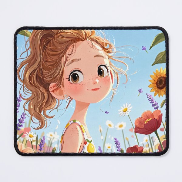 Item preview, The Summertime Sunflower Girl: Daisies, Lavender, Poppies & Citron Dress designed and sold by Tiny-roar-studio.