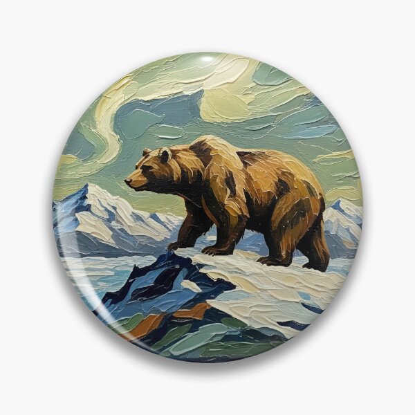 Item preview, Alaska US Postage Stamp Palette Knife Painting State Art designed and sold by GymTanLaundry.