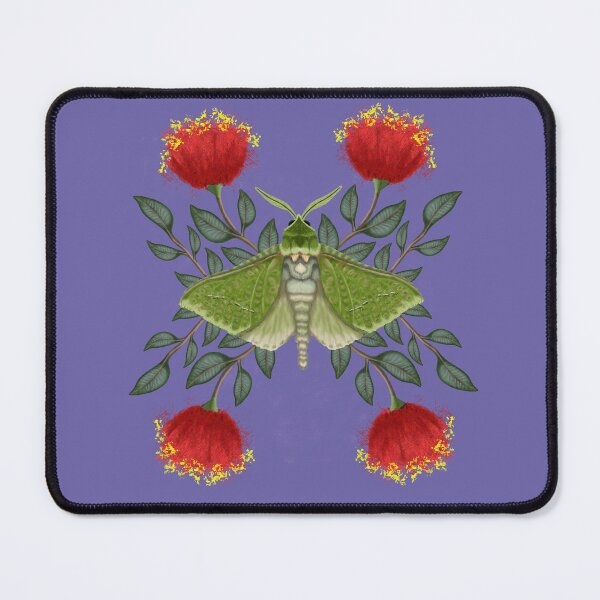 Item preview, New Zealand Puriri Moth on Pohutukawa Leaves and Flowers designed and sold by Kathysg.