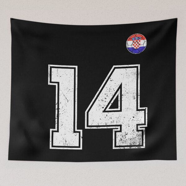Item preview, Croatia Soccer Number 14 Vintage Sports Fan designed and sold by KristenosNehk.