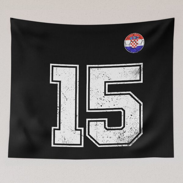 Item preview, Croatia Soccer Number 15 Vintage Sports Fan designed and sold by KristenosNehk.