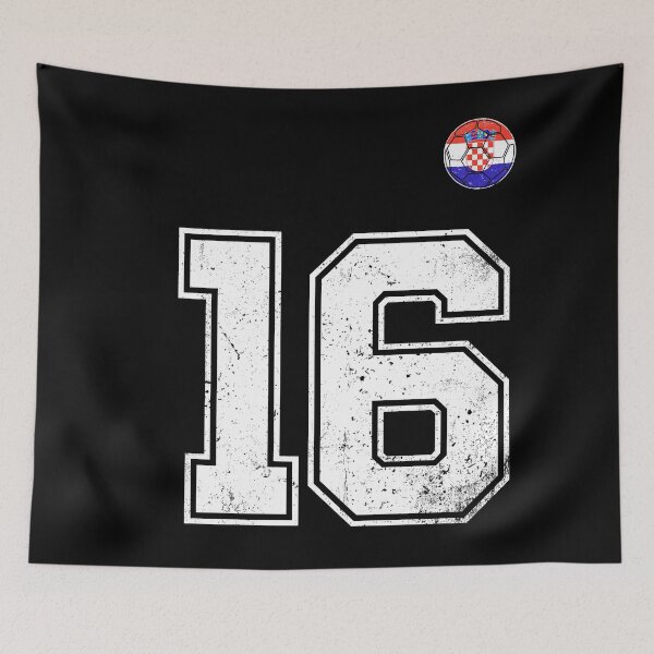Item preview, Croatia Soccer Number 16 Vintage Sports Fan designed and sold by KristenosNehk.