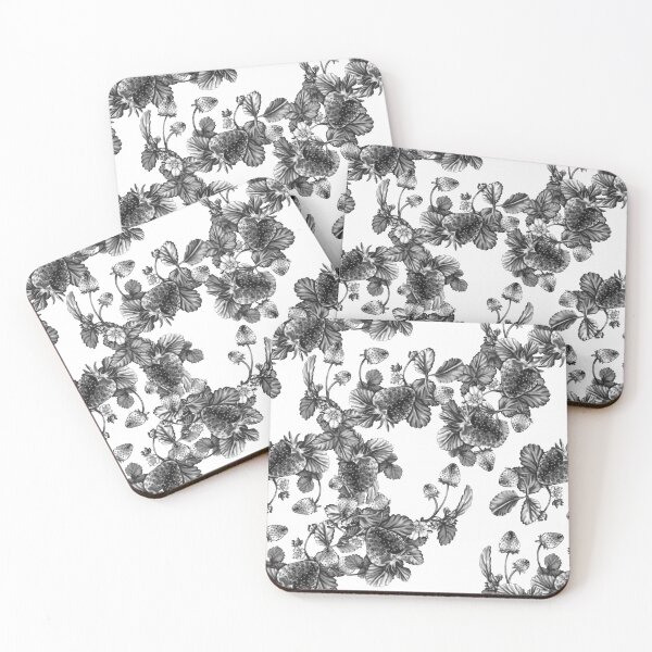 Item preview, Strawberry Summer Monochrome designed and sold by Kelsey Worth.