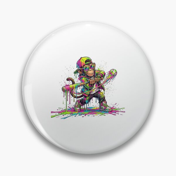 Item preview, Monkey Baseball Drip Funny Animal Party Sport Cool Graphic designed and sold by thomas-frame.