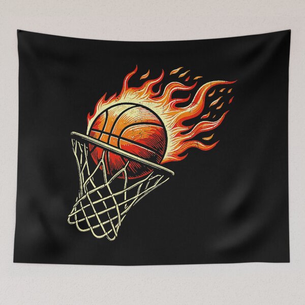 Item preview, Flaming Basketball Slam Shot Dynamic Sports Action designed and sold by allistermariam.