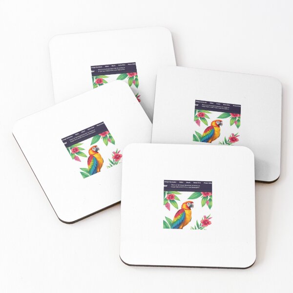 Item preview, Colorful Tropical Parrot Botanical Vintage Illustration designed and sold by Higherclothing.