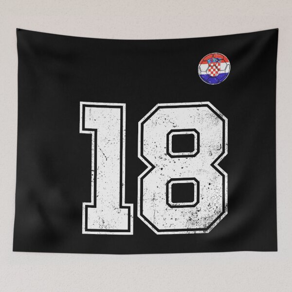 Item preview, Croatia Soccer Number 18 Vintage Sports Fan designed and sold by KristenosNehk.