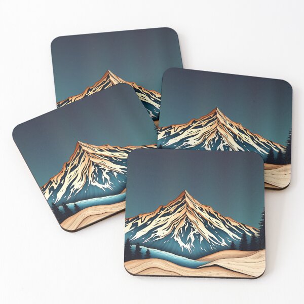 Item preview, Quiet Night Mountain Aurora Art designed and sold by SparkSpiral.