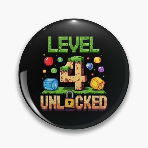 Item preview, Level 4 Unlocked Pixel Gaming Birthday Celebration designed and sold by FGTV2021.