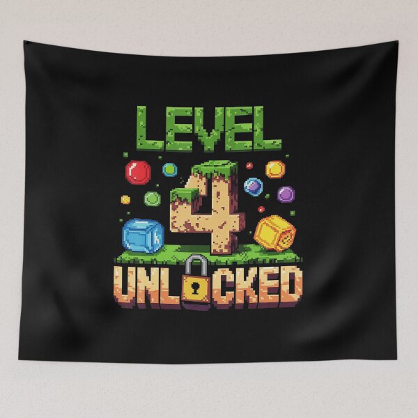 Item preview, Level 4 Unlocked Pixel Gaming Birthday Celebration designed and sold by FGTV2021.