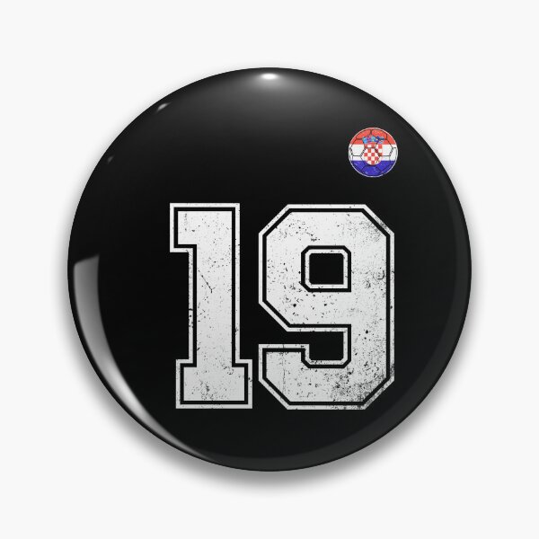 Item preview, Croatia Soccer Number 19 Vintage Sports Fan designed and sold by KristenosNehk.