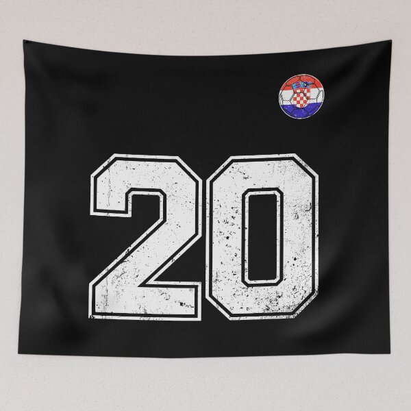 Item preview, Croatia Soccer Number 20 Vintage Sports Fan designed and sold by KristenosNehk.