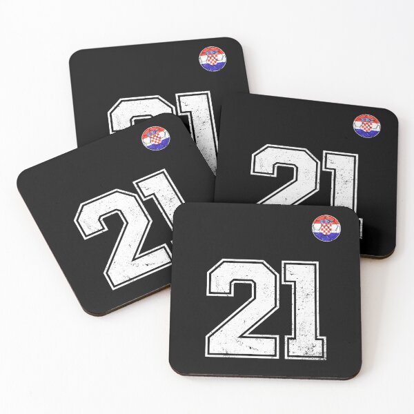 Item preview, Croatia Soccer Number 21 Vintage Sports Fan designed and sold by KristenosNehk.