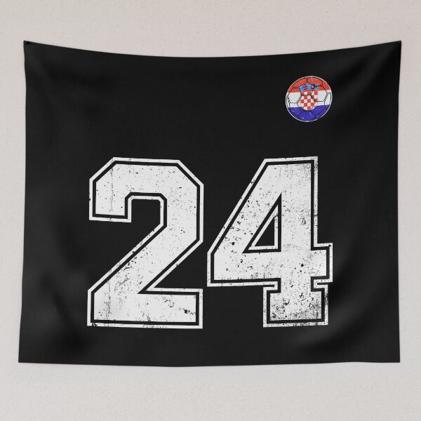 Item preview, Croatia Soccer Number 24 Vintage Sports Fan designed and sold by KristenosNehk.
