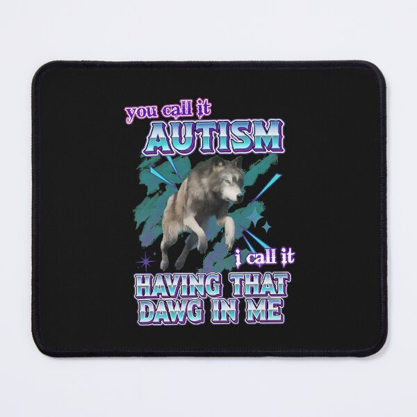 Item preview, Autism Acceptance Wolf Retro Vaporwave Style designed and sold by folk-4-arts.