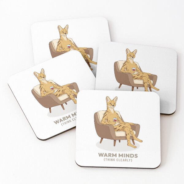Item preview, Cozy Serval Cat Drinking Wine Vintage Aesthetic designed and sold by COZY VINTAGE animal.
