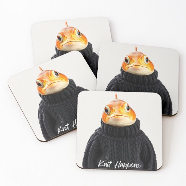 Item preview, Knit Happens – Cozy Fish Illustration designed and sold by SparkSpiral.