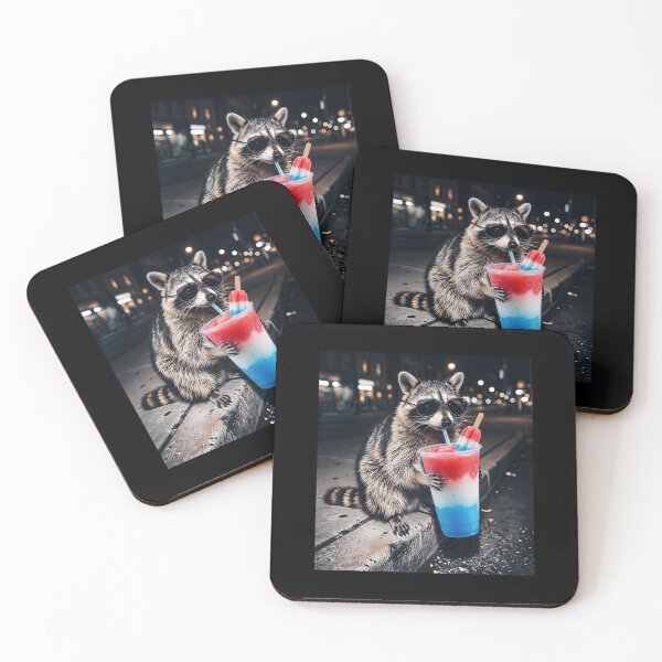 Item preview, 4th Of July Raccoon Drinking Patriotic Slushie designed and sold by collinswired.