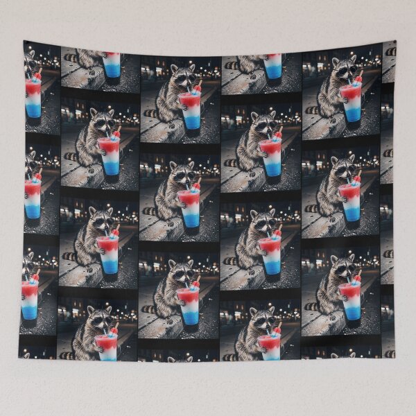 Item preview, 4th Of July Raccoon Drinking Patriotic Slushie designed and sold by collinswired.