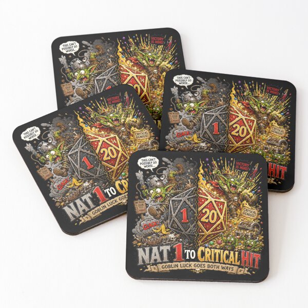 Item preview, Goblin Luck Goes Both Ways Nat 1 Critical Hit RPG Design designed and sold by extrisiceye.