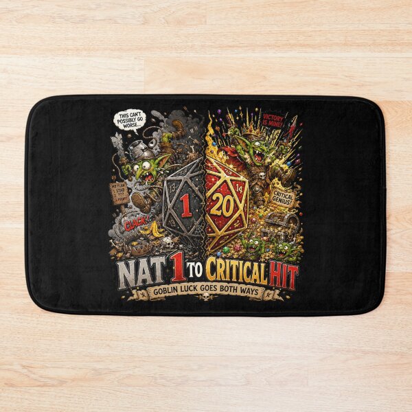 Item preview, Goblin Luck Goes Both Ways Nat 1 Critical Hit RPG Design designed and sold by extrisiceye.