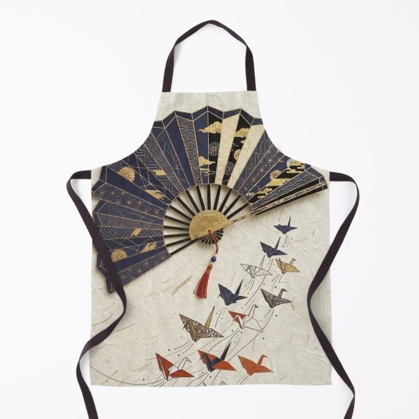 Item preview, Elegant Japanese Sensu Fan and Origami Cranes designed and sold by Hikariha Studio.
