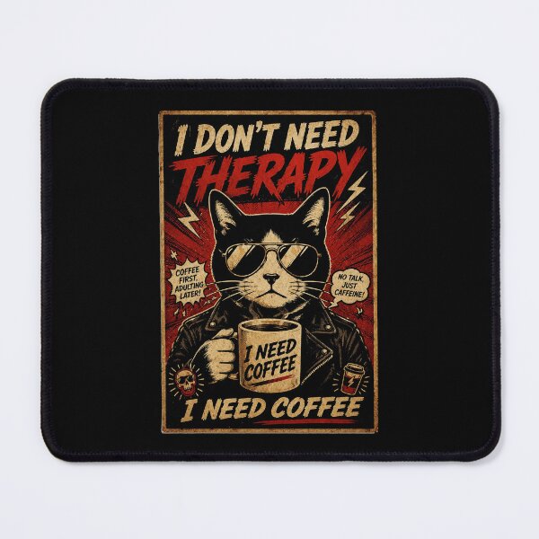 Item preview, Funny Coffee Cat Vintage Poster Retro Caffeine Attitude designed and sold by Modaozushi216.