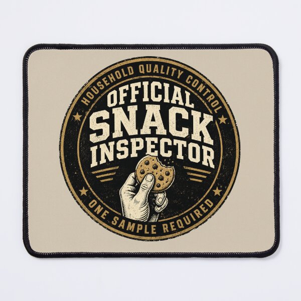 Item preview, Official Snack Inspector Funny Dad designed and sold by POD DYNASTY | Original Print On Demand T-Shirt Graphics.