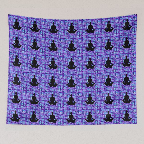 Item preview, Pattern - Purple Web with Meditation designed and sold by ZepoPublishing.
