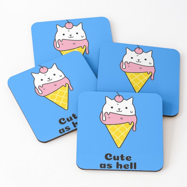 Item preview, Cute As Hell Cat Ice Cream Cone Slogan designed and sold by GenZFashion000.
