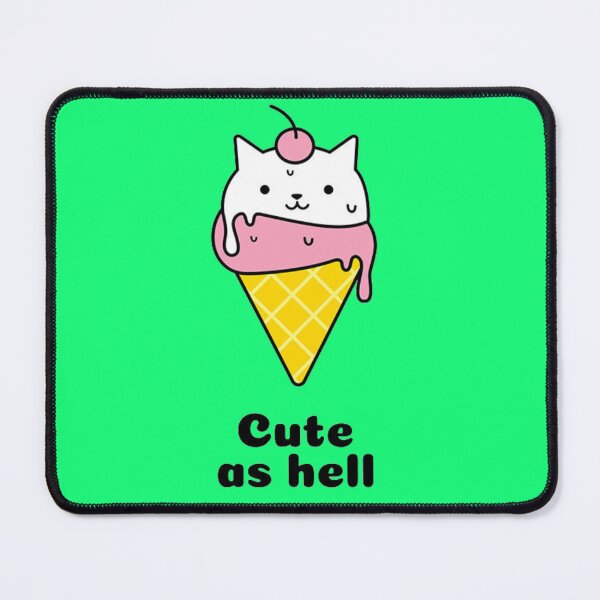 Item preview, Cute As Hell Cat Ice Cream Cone Slogan designed and sold by GenZFashion000.