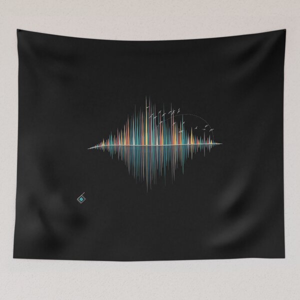 Item preview, Colorful Audio Waveform Reflection Art designed and sold by MiniStars9897.