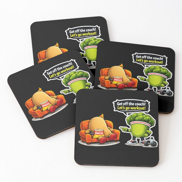 Item preview, Lazy Potato vs Gym Broccoli — Funny Workout Motivation Cartoon Art designed and sold by ArtoryWorks.