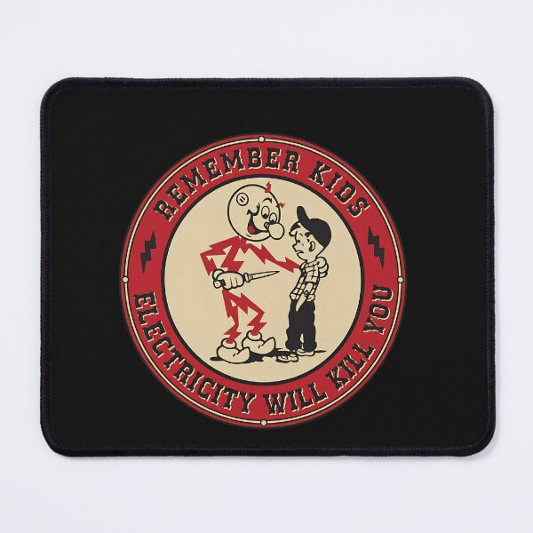 Item preview, Retro Electricity Caution Warning Funny Sign designed and sold by MiniStars9897.