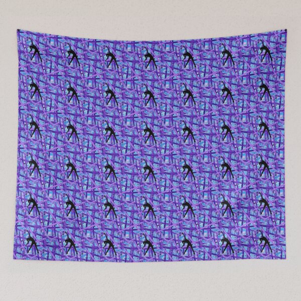 Item preview, Pattern - Purple Web with Woman Exercising designed and sold by ZepoPublishing.