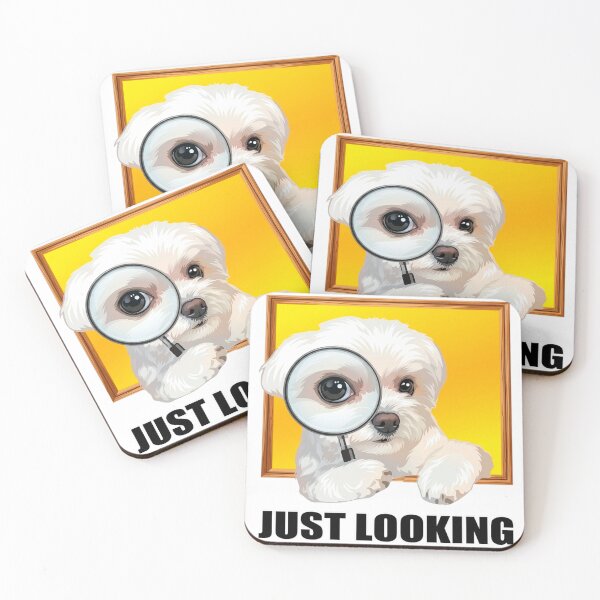 Item preview, Cool Puppy Just Looking - Funny Dog Detective Illustration designed and sold by Surreal Characters & Cute Pups.