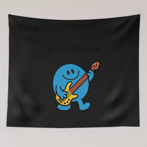 Item preview, Groovy Funk Music Bass Guitar Player Cartoon designed and sold by MiniStars9897.