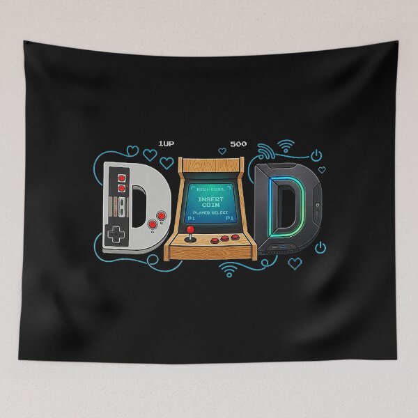 Item preview, Gamer Dad Retro Arcade Machine Vintage Video Game designed and sold by zamiokaline.