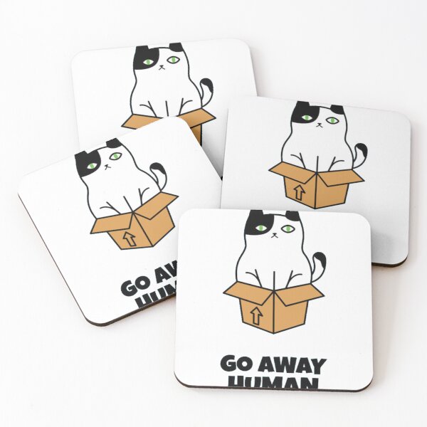 Item preview, Go Away Human Grumpy Cat Box Meme designed and sold by GenZFashion000.