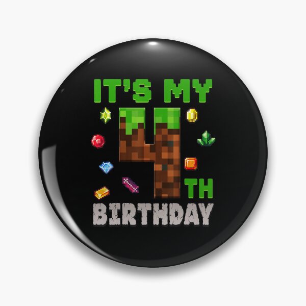 Item preview, Its My 4th Birthday Pixel Gaming Party for Four Year Olds designed and sold by FGTV2021.