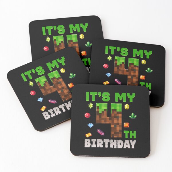 Item preview, Its My 4th Birthday Pixel Gaming Party for Four Year Olds designed and sold by FGTV2021.