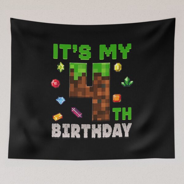 Item preview, Its My 4th Birthday Pixel Gaming Party for Four Year Olds designed and sold by FGTV2021.