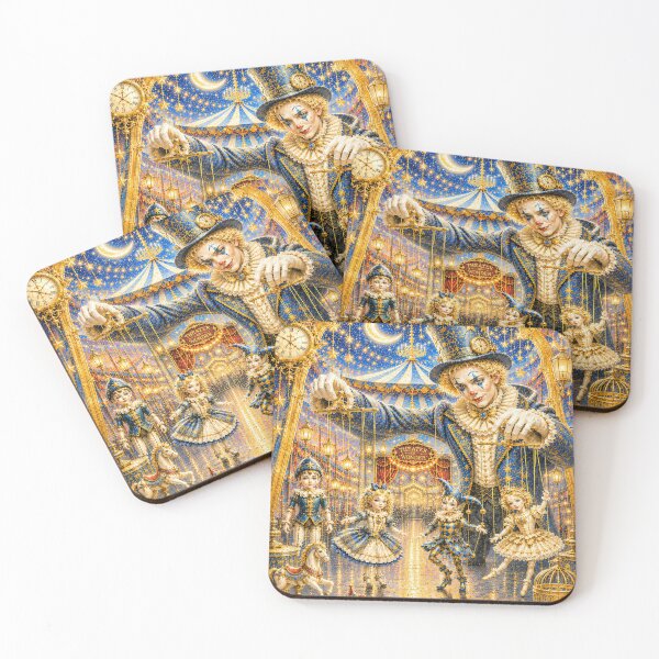 Item preview, Moonlit Puppet Carnival – Theater of Wonder Fantasy Art designed and sold by sunbowjp stadio.