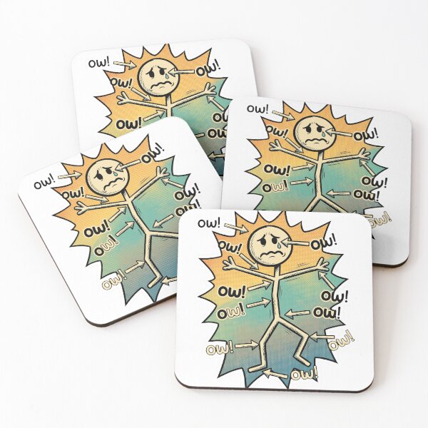 Item preview, Funny Everything Hurts Ow Stick Figure Retro Comic Art designed and sold by Vermanartist.