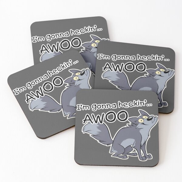 Item preview, I'm Gonna Heckin' Awoo - Silly Wolf Cute Funny Design designed and sold by Hungry-Fox.