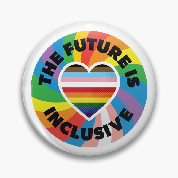Item preview, The Future Is Inclusive Pride Month rainbow LGBTQIA colorful rainbow circle text design designed and sold by Jdawnink.