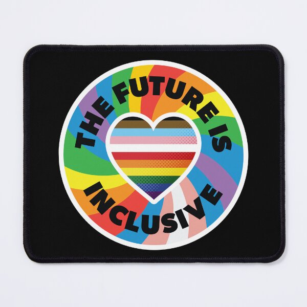 Item preview, The Future Is Inclusive Pride Month rainbow LGBTQIA colorful rainbow circle text design designed and sold by Jdawnink.